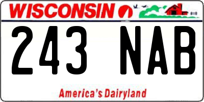 WI license plate 243NAB