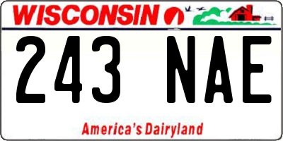 WI license plate 243NAE