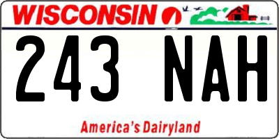 WI license plate 243NAH