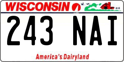WI license plate 243NAI