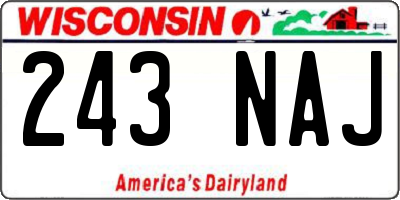WI license plate 243NAJ