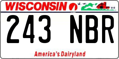 WI license plate 243NBR