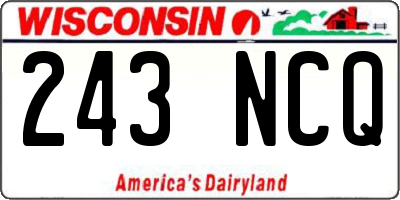 WI license plate 243NCQ