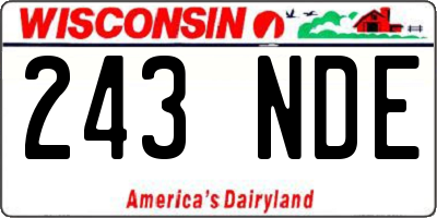 WI license plate 243NDE