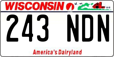 WI license plate 243NDN