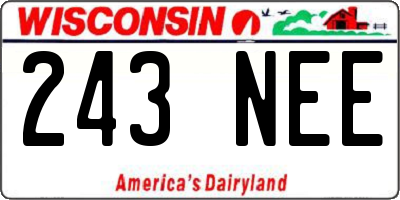 WI license plate 243NEE