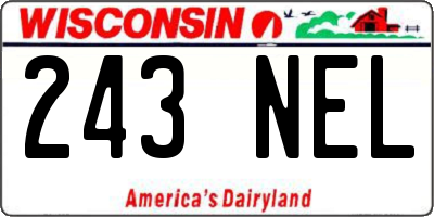 WI license plate 243NEL
