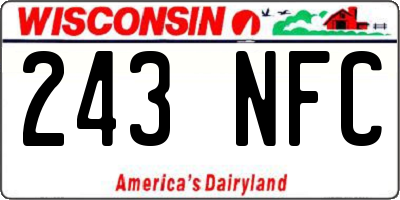 WI license plate 243NFC