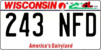 WI license plate 243NFD