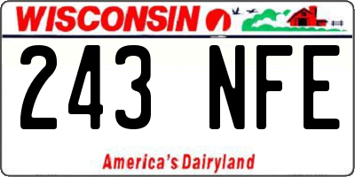 WI license plate 243NFE