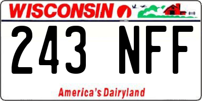WI license plate 243NFF