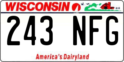 WI license plate 243NFG