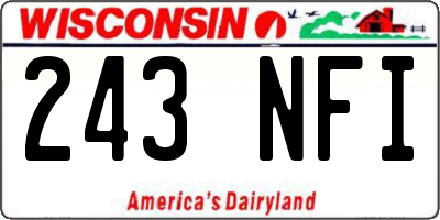 WI license plate 243NFI