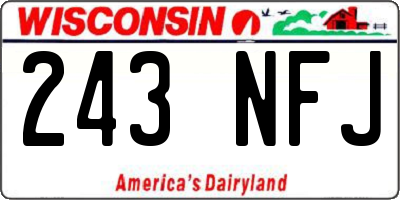 WI license plate 243NFJ