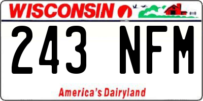 WI license plate 243NFM