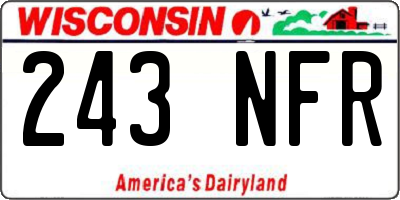 WI license plate 243NFR