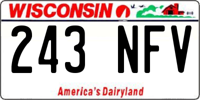 WI license plate 243NFV