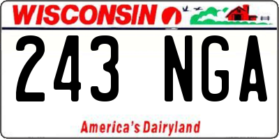 WI license plate 243NGA