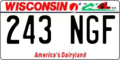WI license plate 243NGF