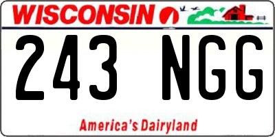 WI license plate 243NGG