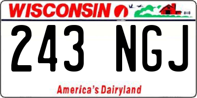 WI license plate 243NGJ