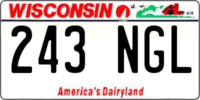 WI license plate 243NGL