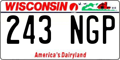 WI license plate 243NGP