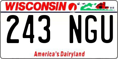 WI license plate 243NGU