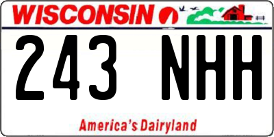 WI license plate 243NHH