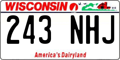WI license plate 243NHJ