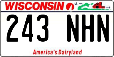 WI license plate 243NHN