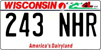 WI license plate 243NHR