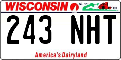 WI license plate 243NHT