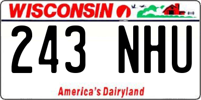WI license plate 243NHU