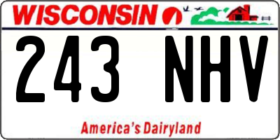 WI license plate 243NHV