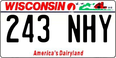 WI license plate 243NHY