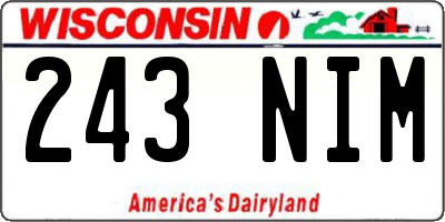 WI license plate 243NIM