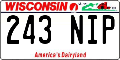 WI license plate 243NIP