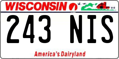 WI license plate 243NIS
