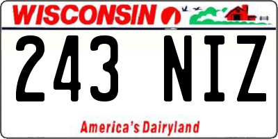 WI license plate 243NIZ