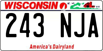WI license plate 243NJA