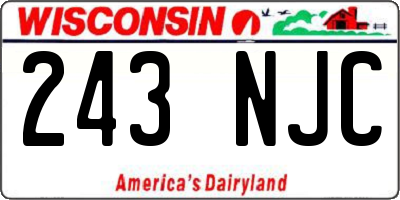 WI license plate 243NJC