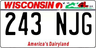 WI license plate 243NJG