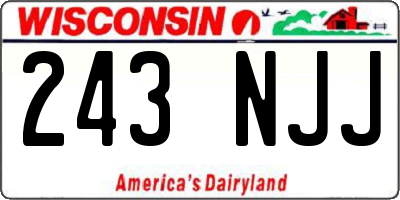 WI license plate 243NJJ