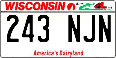 WI license plate 243NJN