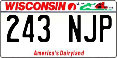 WI license plate 243NJP