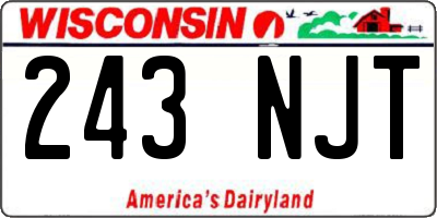 WI license plate 243NJT