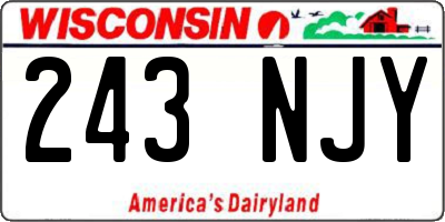 WI license plate 243NJY
