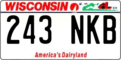 WI license plate 243NKB