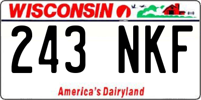 WI license plate 243NKF
